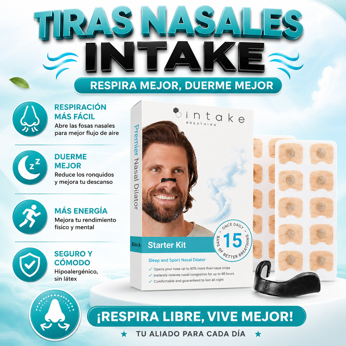 Tiras Nasales Anti-Rronquidos