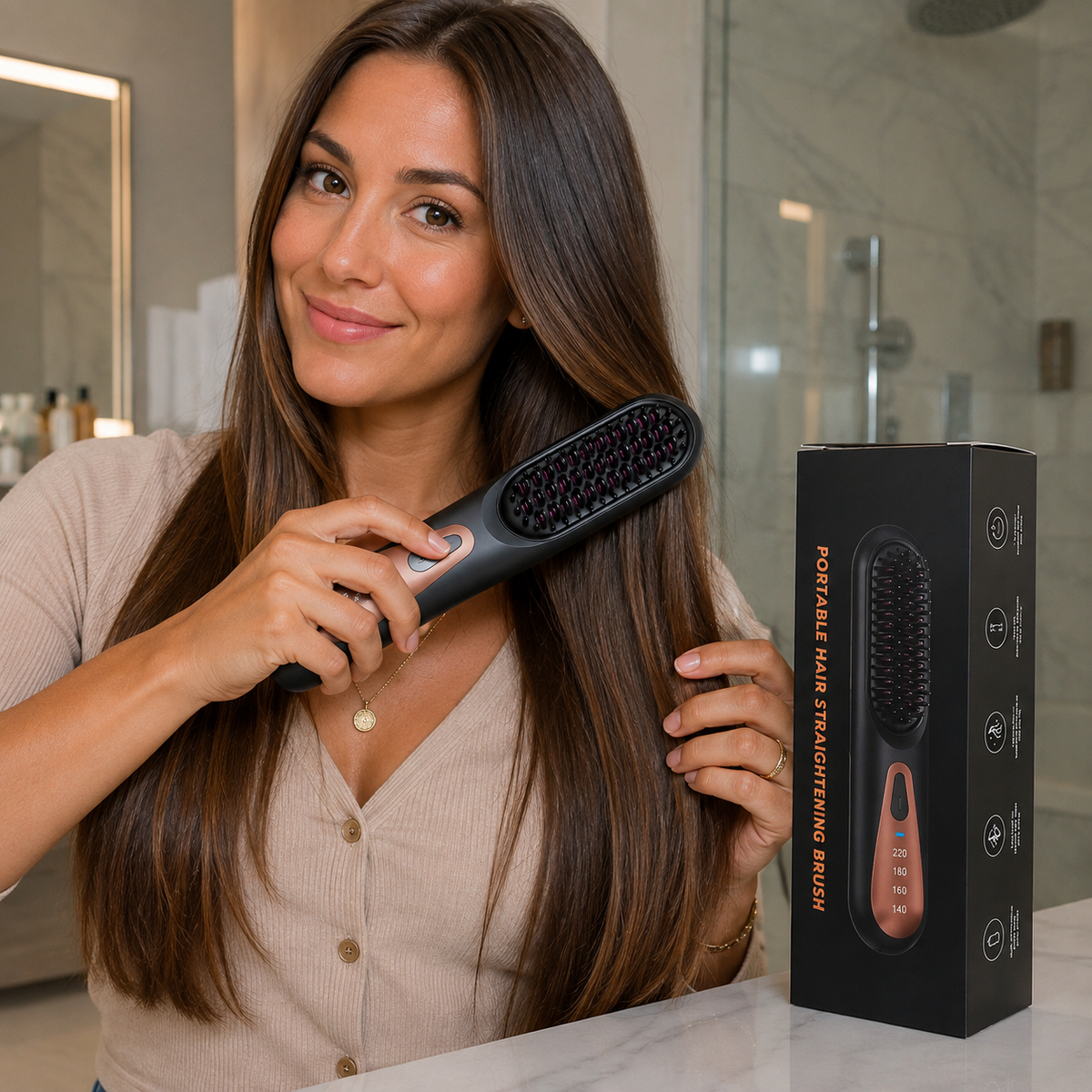 Cepillo Inalámbrico para alizar cabello