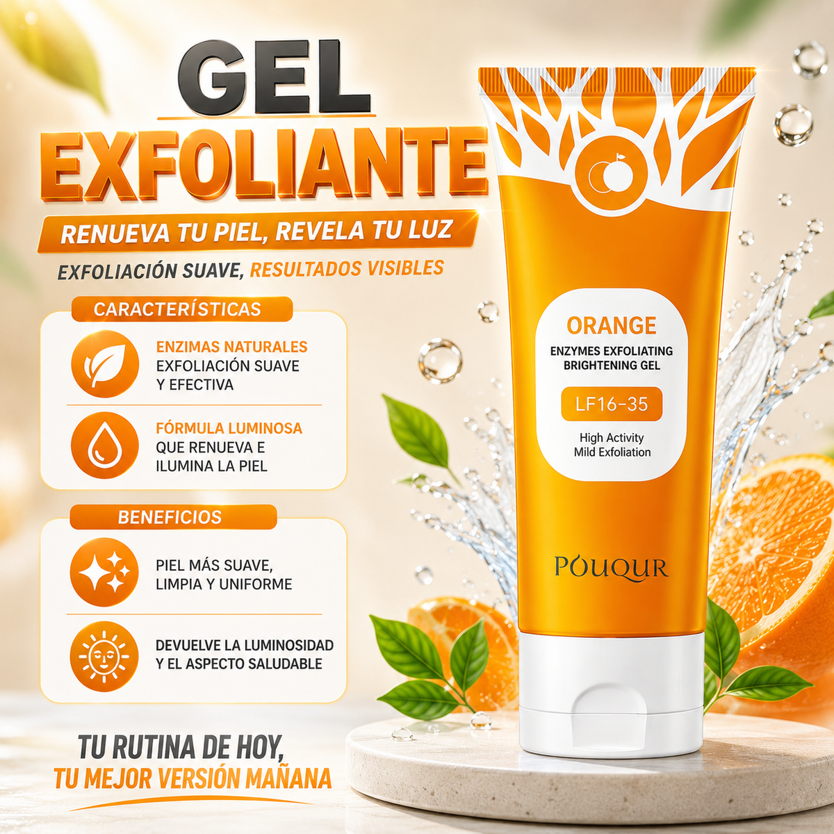 Gel exfoliante orange
