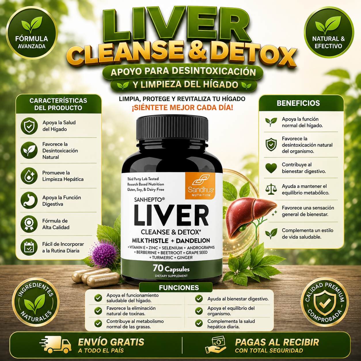 Liver Cleanse & Detox- Apoyo para Desintoxicación