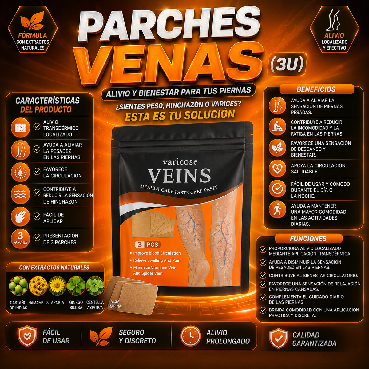 Parches Venas (3U)