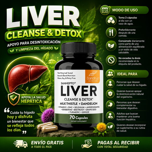 Liver Cleanse & Detox- Apoyo para Desintoxicación